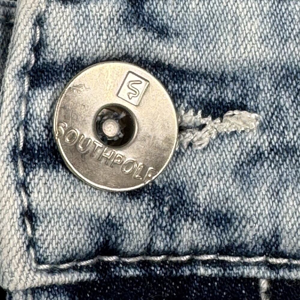 Southpole Mens Denim Shorts SZ 50 Light Acid Wash Stretch Hip-Hop Streetwear Y2K - Picture 5 of 14